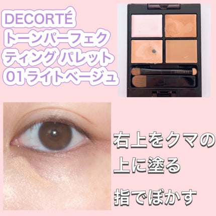 トーンパーフェクティング パレット/DECORTÉ/パレットコンシーラーを使ったクチコミ(2枚目)