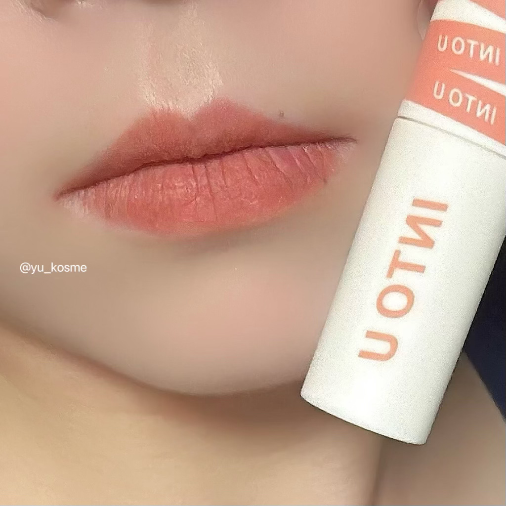 スーパーマットリップ＆チークマッド/INTO U/口紅を使ったクチコミ（3枚目）