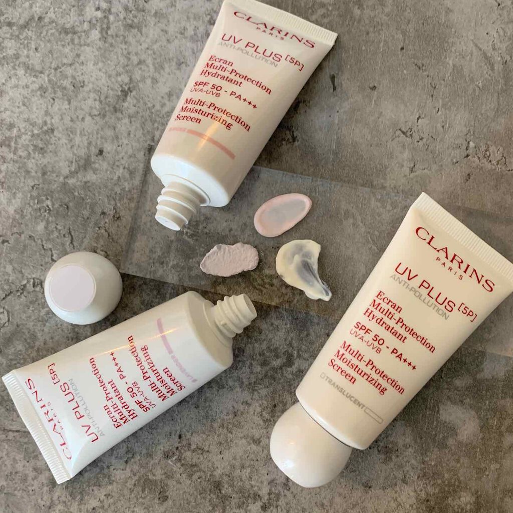 UVプラス 5P モイスチャライジング マルチ デイ スクリーン/CLARINS/日焼け止めミルクを使ったクチコミ（1枚目）