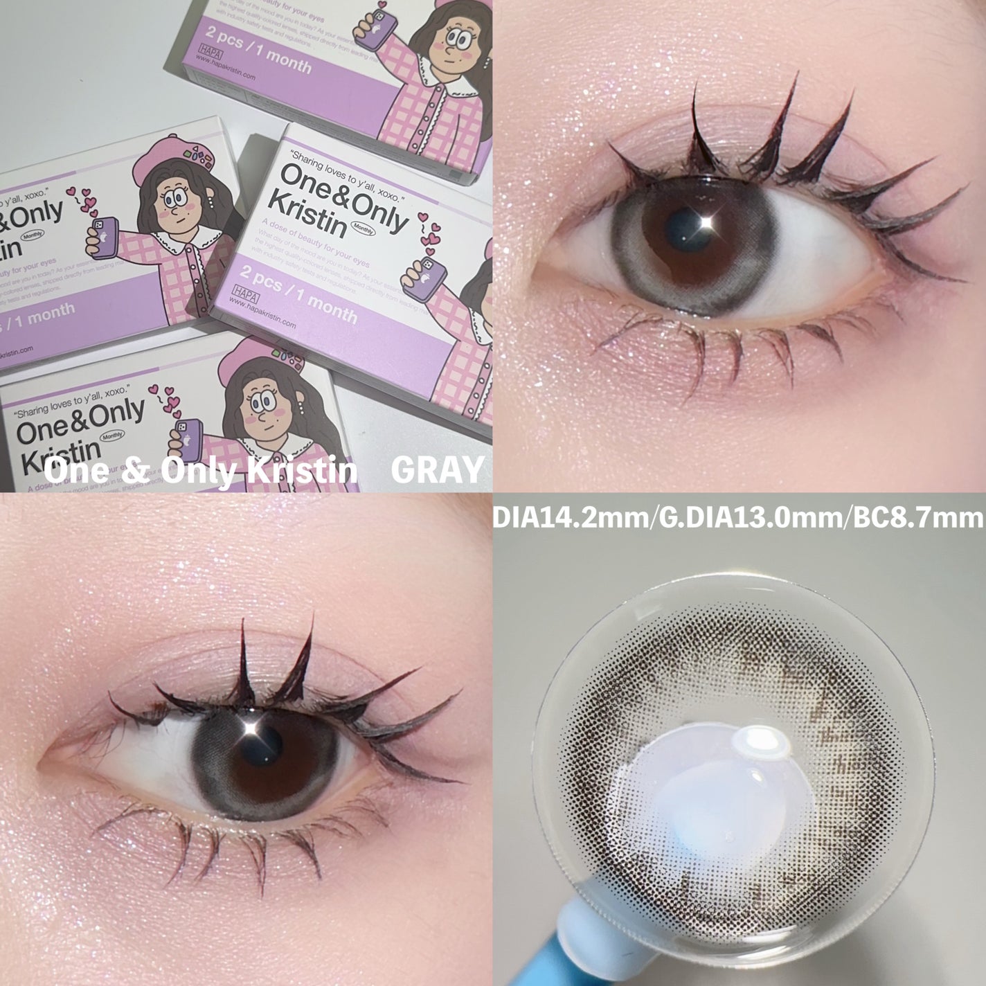 One & Only Kristin/Hapa kristin/カラーコンタクトレンズを使ったクチコミ(3枚目)