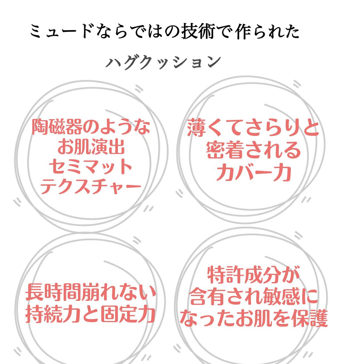 ハグクッション/mude./クッションファンデーションを使ったクチコミ（3枚目）