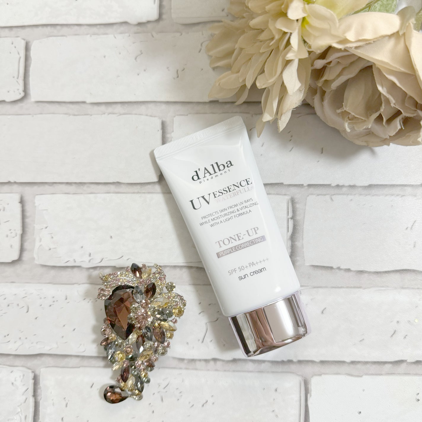 ダルバ ウォータフル トーンアップ サンクリーム(パープル)/ダルバ/日焼け止めクリームを使ったクチコミ(3枚目)