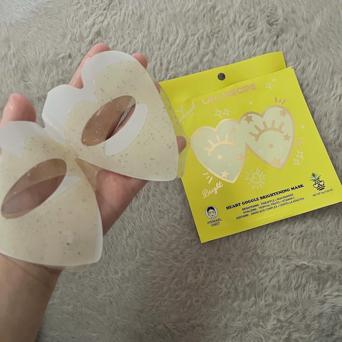 ハートゴーグルマスク/ララレシピ/シートマスク・パックを使ったクチコミ(2枚目)