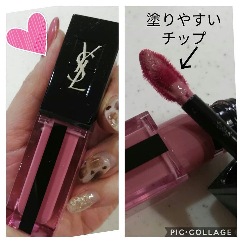 ルージュ ピュールクチュール ヴェルニ ウォーターステイン/YVES SAINT LAURENT BEAUTE/口紅を使ったクチコミ(2枚目)