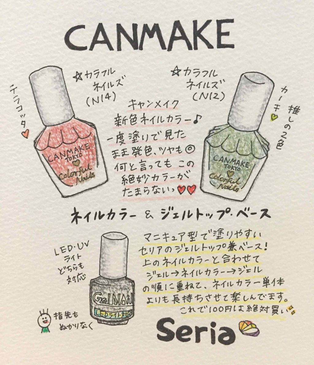 カラフルネイルズ/キャンメイク/マニキュアを使ったクチコミ(1枚目)
