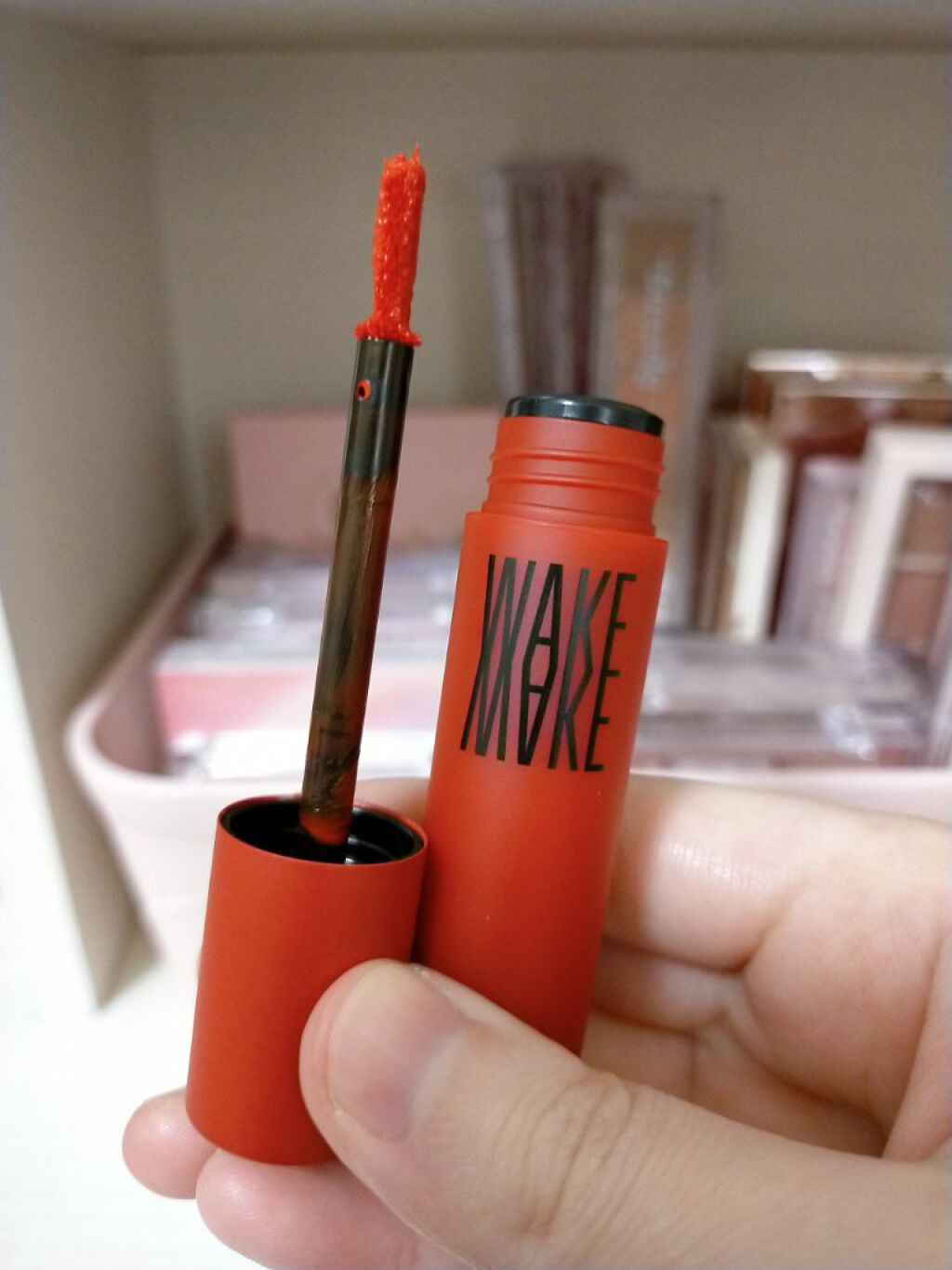 wakemake  リップペイントのクチコミ「WAKEMAKE  Lip Paint 03RED PAINTです。

カラーグラムの福袋のお.....」（3枚目）