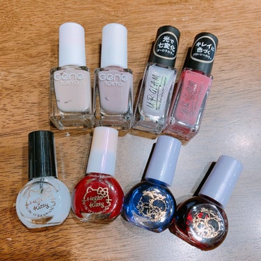 
♥DAISO
サンリオネイル
GENEネイル
UR GLAM COLOR NAIL SELECTION

100円だしと思って
毎年のように何本も買ってしまう😂

ダイソーのマニキュア
めちゃくちゃ色