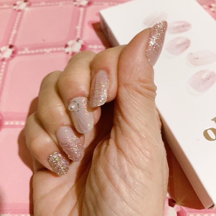 セミキュアジェルネイル（ハンド）/ohora/ネイルシールを使ったクチコミ（2枚目）