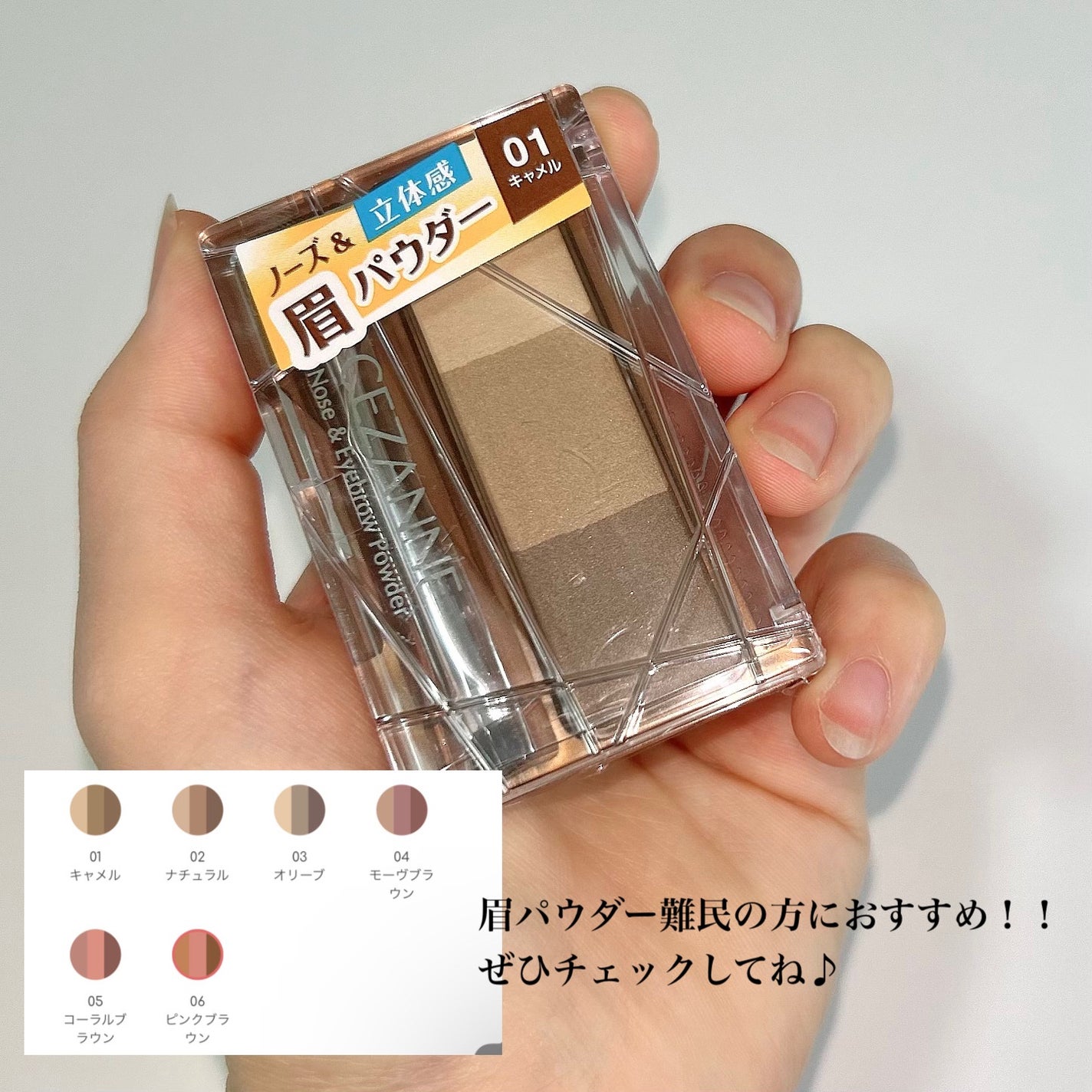 ノーズ&アイブロウパウダー/CEZANNE/パウダーアイブロウを使ったクチコミ(6枚目)