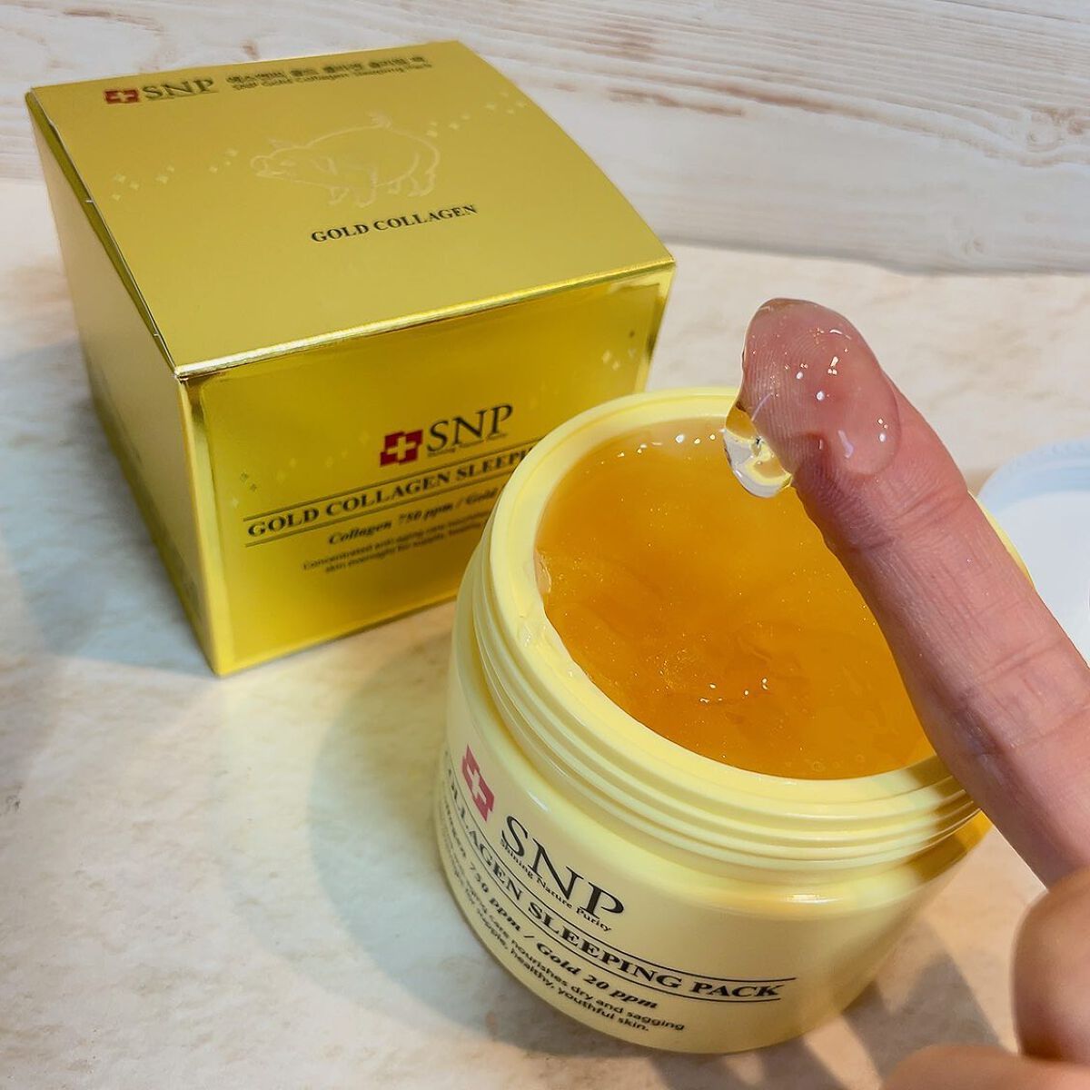 SNP ゴールド コラーゲン スリーピング パック/SNP/シートマスク・パックを使ったクチコミ(3枚目)