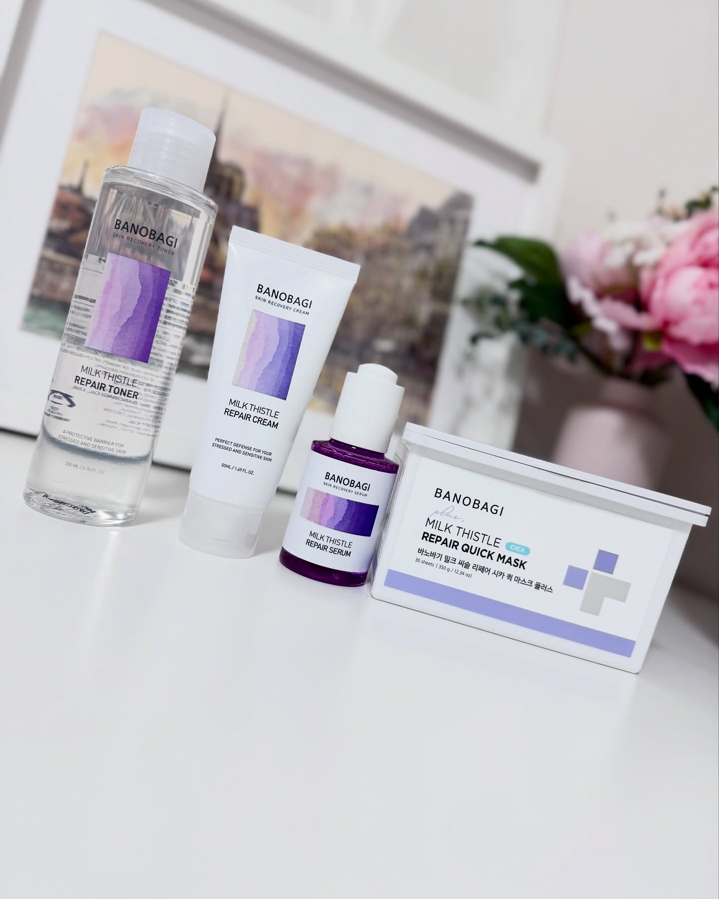 #韓国スキンケア 集中ケアで輝く肌へ✨ BANOBAGIのミルクシスルリペアシリーズ🌱

お肌のダメージケアに悩むあなたへ！最強の修復力で肌を徹底的にケア💖

❤︎ミルクシスル リペアトナー
水のように軽やかで、さらりと肌になじむジュー