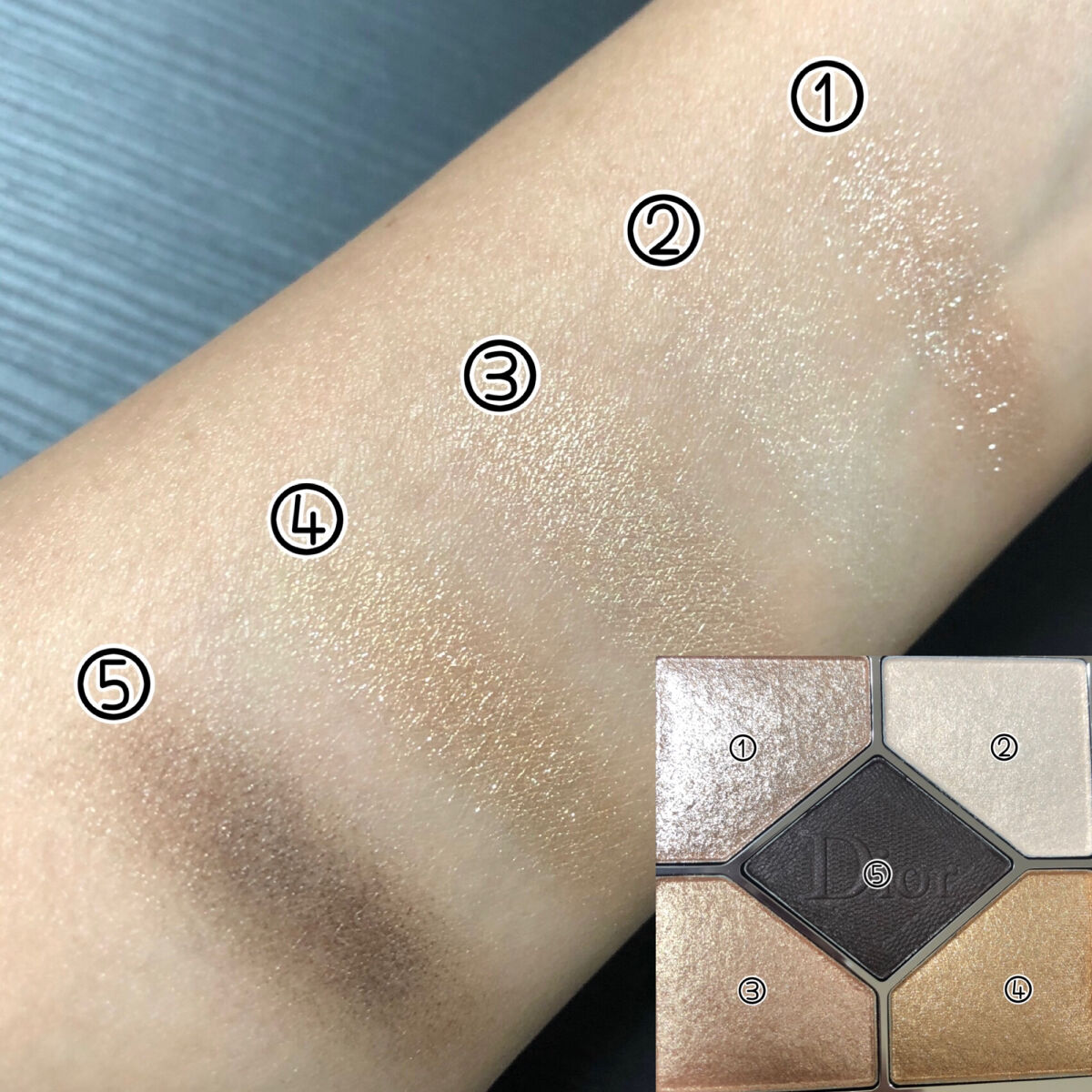 【旧】サンク クルール クチュール 539 グラン バル/Dior/アイシャドウパレットを使ったクチコミ（2枚目）