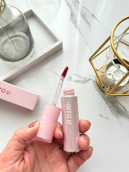 ジューシーパンピンググロス/INTO U/リップグロスを使ったクチコミ(3枚目)