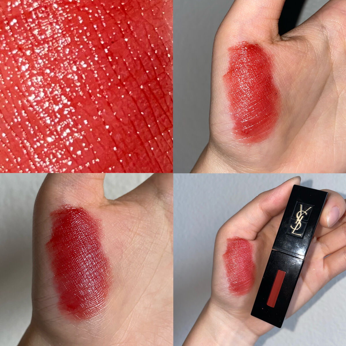 ルージュ ピュールクチュール ヴェルニ ヴィニルクリーム No.416 サイケデリックチリ/YVES SAINT LAURENT BEAUTE/口紅を使ったクチコミ（2枚目）