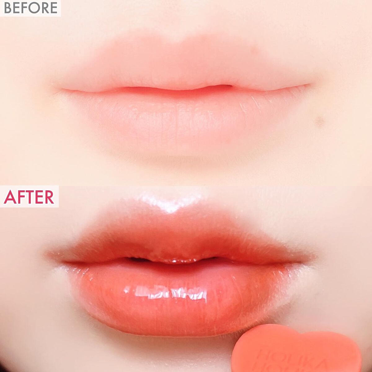 ホリカホリカ ハートクラッシュグローティントエアー/HOLIKA HOLIKA/リップティントを使ったクチコミ(5枚目)