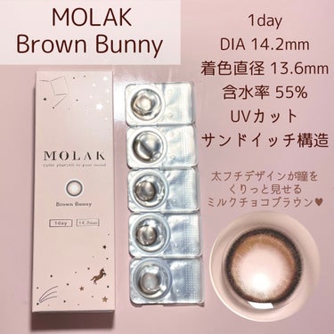 MOLAK 1day ブラウンバニー/MOLAK/ワンデー（１DAY）カラコンを使ったクチコミ（2枚目）