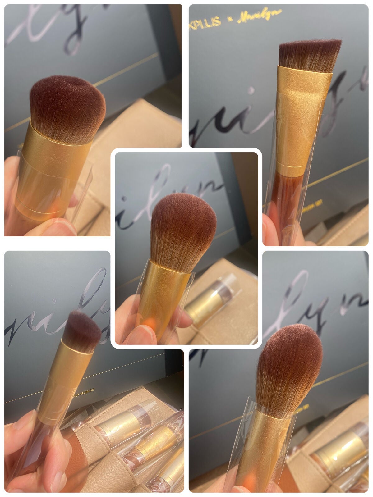 SIXPLUS X MARILYN 10本メイクアップブラシセット/SIXPLUS/メイクブラシを使ったクチコミ(7枚目)