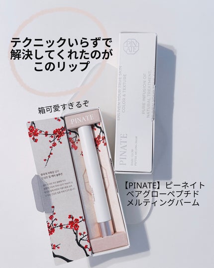 ベアグローペプチドメルティングバーム/PINATE/リップグロスを使ったクチコミ(3枚目)