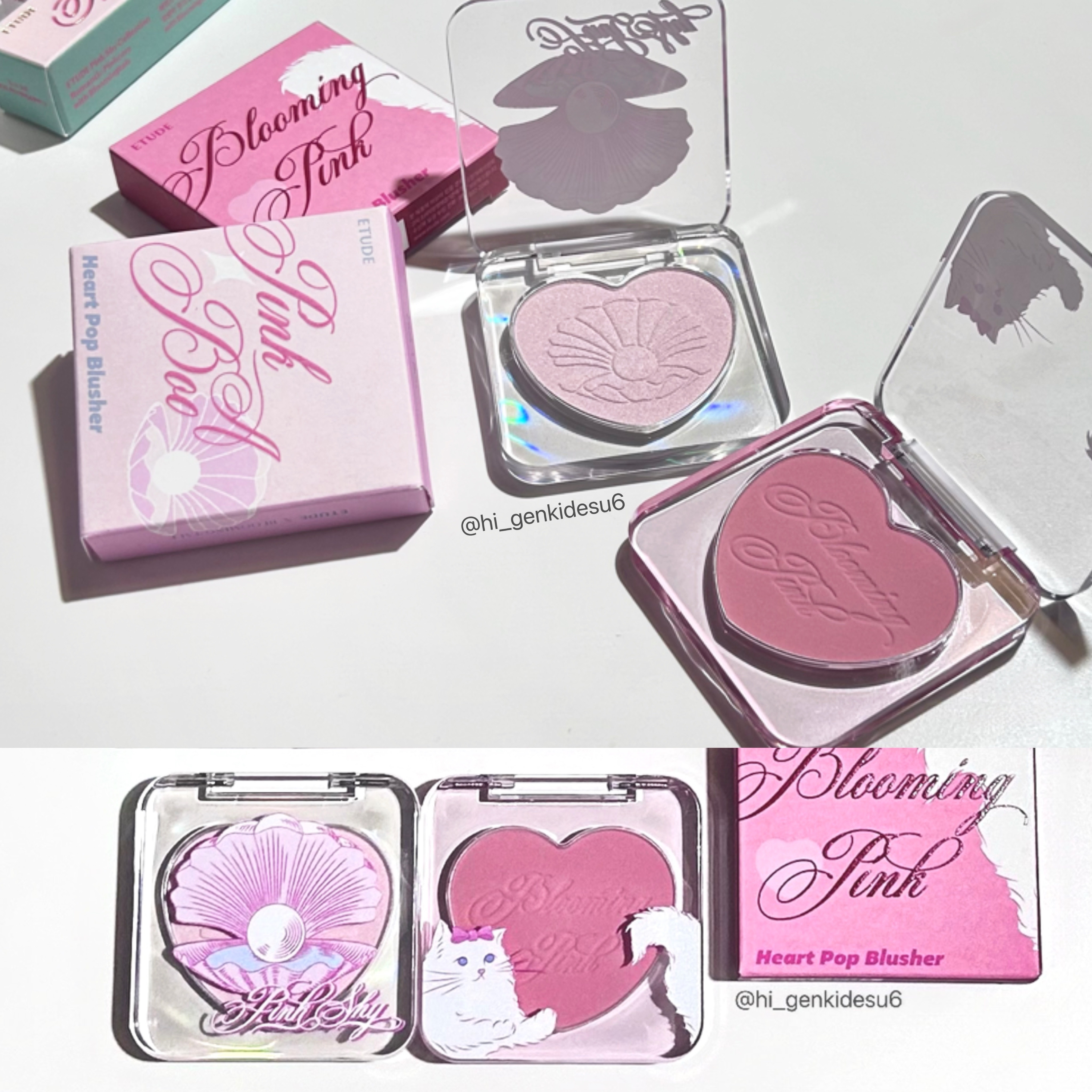 ハートポップブラッシャー ピンクアブー/ETUDE/パウダーチークを使ったクチコミ（3枚目）