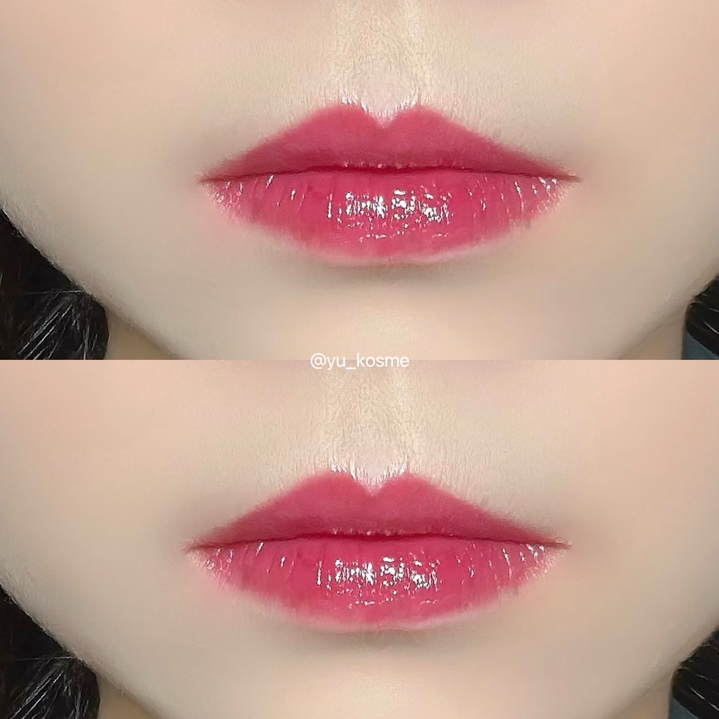 ジューシーラスティングティント 28 ベアフィグ(BARE FIG)/rom&nd/リップティントを使ったクチコミ（3枚目）