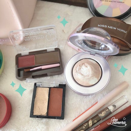 ブルーミングキティ アイブロウパウダー/DAISO/パウダーアイブロウを使ったクチコミ(2枚目)