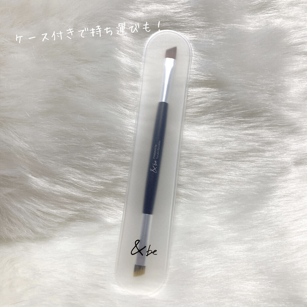 ダブルエンドアイブロウブラシ熊野筆/＆be/メイクブラシを使ったクチコミ（2枚目）