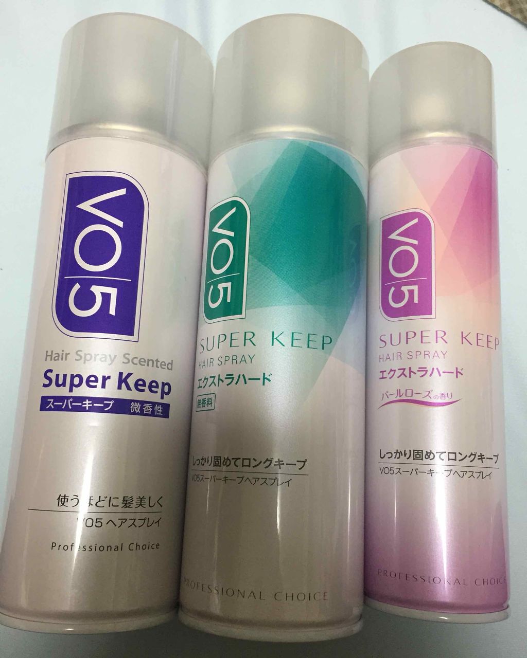 スーパーキープヘアスプレイ<エクストラハード>パールローズの香り/VO5/ヘアスプレーを使ったクチコミ(1枚目)