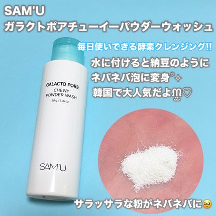 ガラクトポアチューイーパウダーウォッシュ/SAM'U/洗顔パウダーを使ったクチコミ(2枚目)