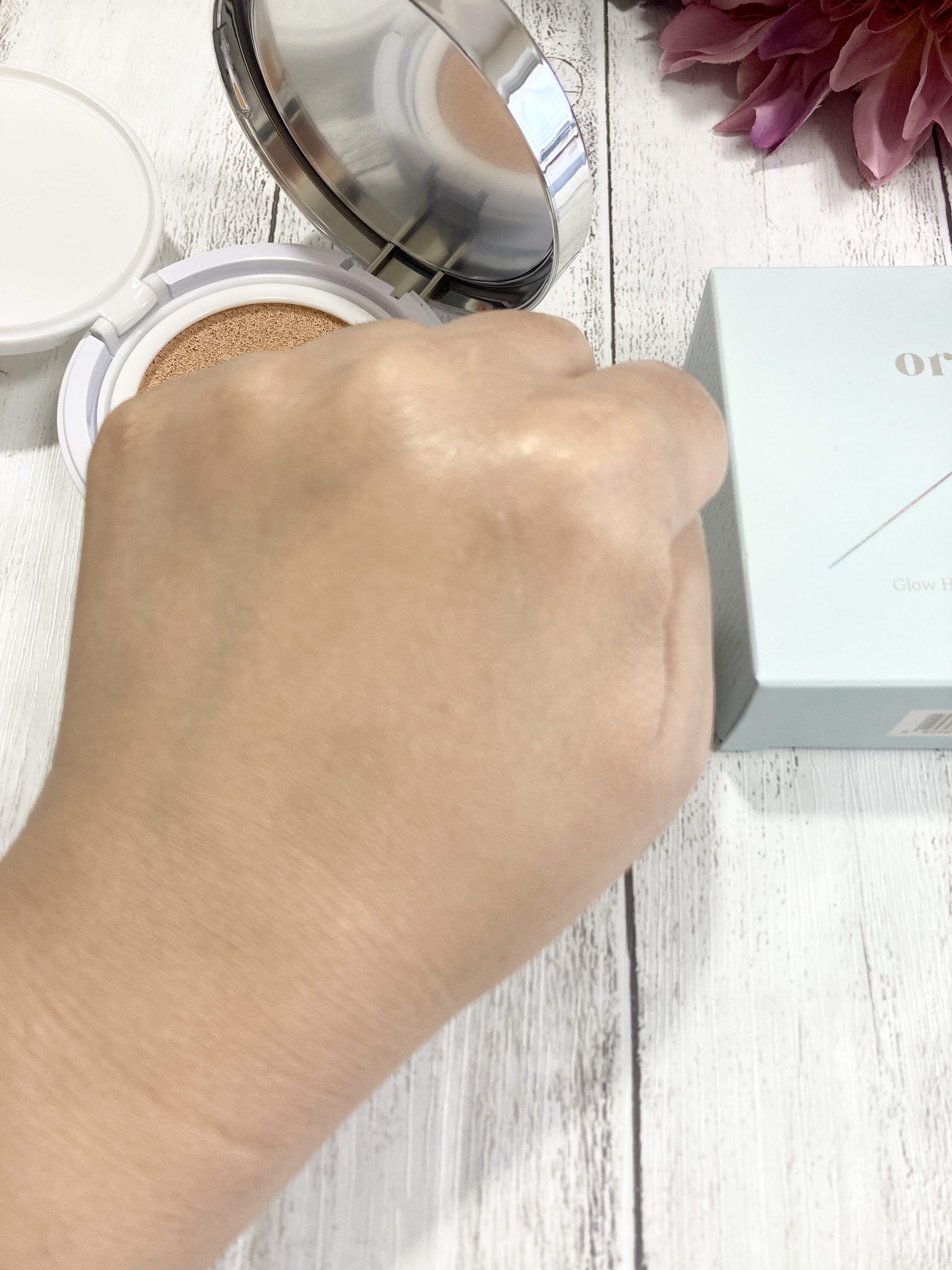 Glow High Cover Cushion/orin/クッションファンデーションを使ったクチコミ（3枚目）