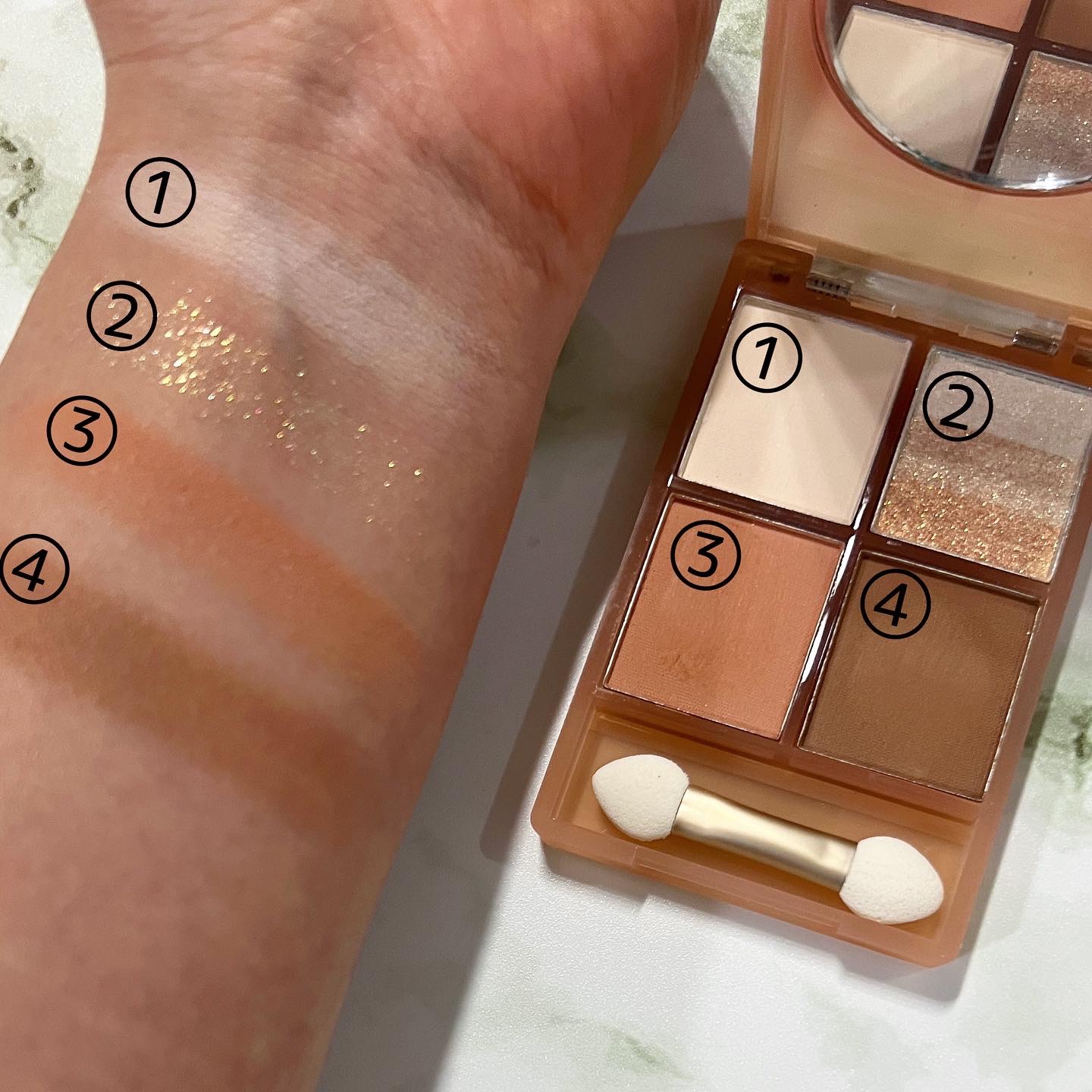 四色アイシャドウパレット 01 サンセット /COLORKEY/アイシャドウパレットを使ったクチコミ（3枚目）