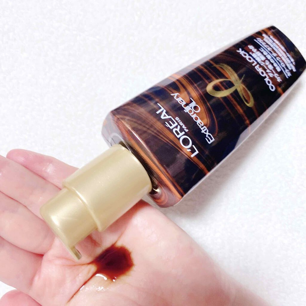 エルセーヴ エクストラオーディナリー オイル カラーロック ヘアオイル ダークブラウン/ロレアル パリ/ヘアオイルを使ったクチコミ(3枚目)