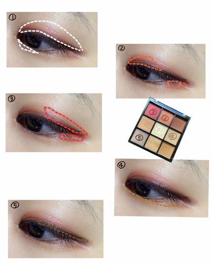 UR GLAM BLOOMING EYE COLOR PALETTE/U R GLAM/アイシャドウパレットを使ったクチコミ(4枚目)