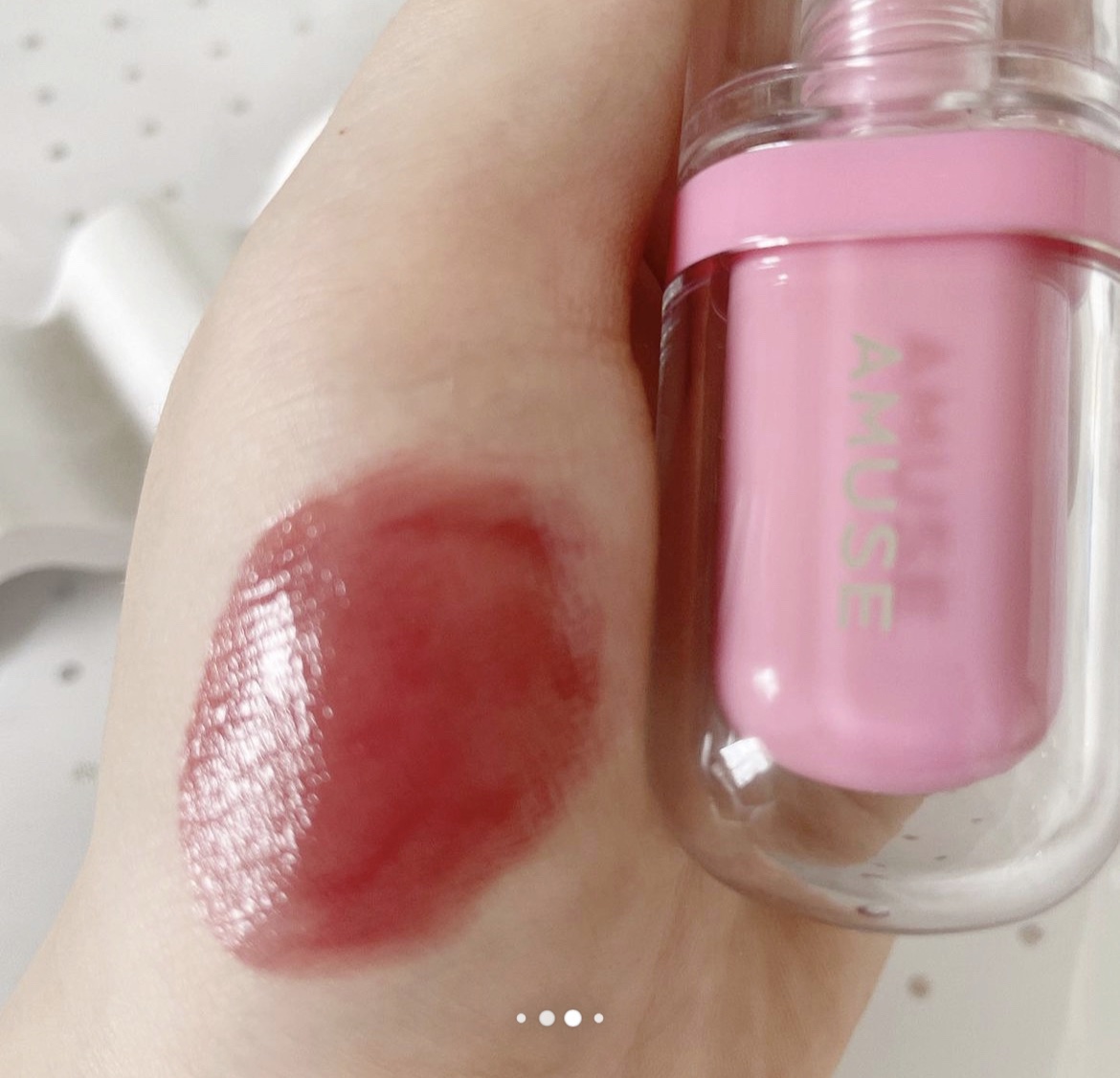 ジェルフィットティント/AMUSE/リップティントを使ったクチコミ（2枚目）