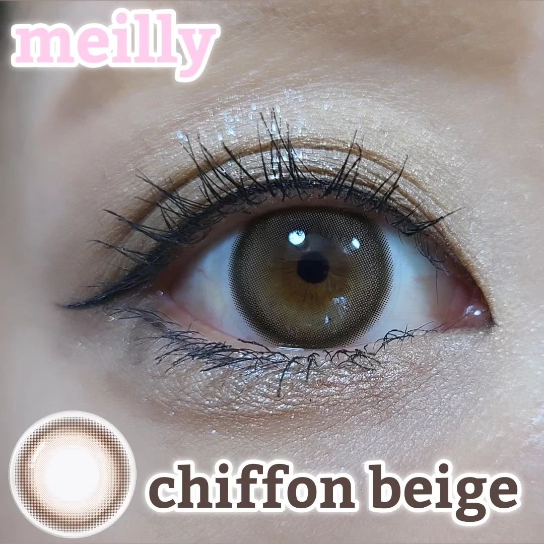chiffon/meilly/ワンデー（１DAY）カラコンを使ったクチコミ（1枚目）