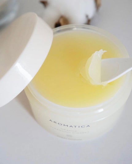 オレンジクレンジングシャーベット/AROMATICA/クレンジングバームを使ったクチコミ(2枚目)