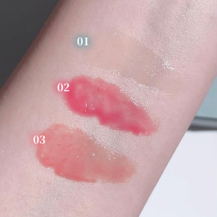 ナチュラルブルームリップオイルセラム 3色セット/PINATE/リップグロスを使ったクチコミ(4枚目)