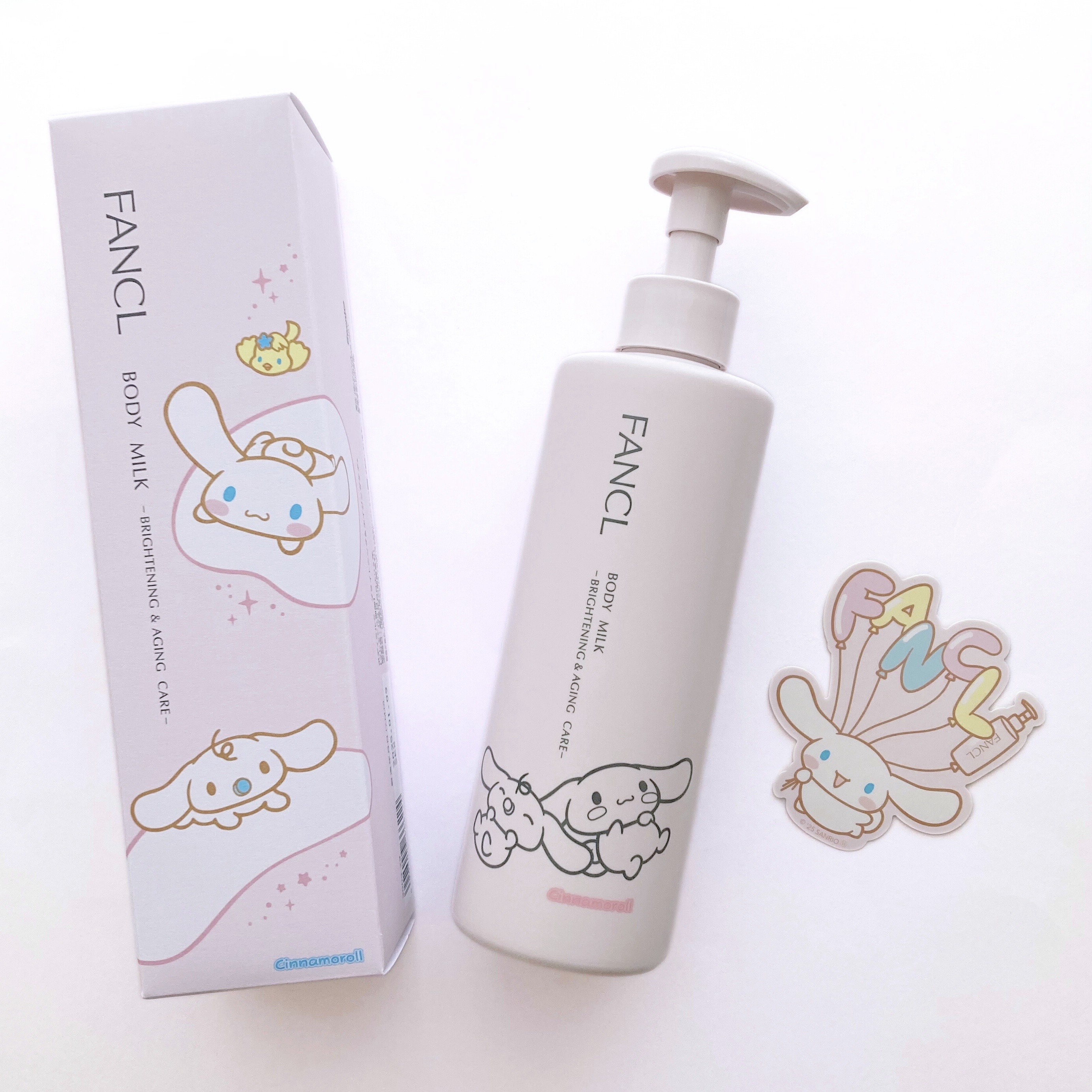 ボディミルク ブライトニング＆エイジングケア＜医薬部外品＞ 『シナモロール』限定デザイン（250g）/ファンケル/ボディミルクを使ったクチコミ（1枚目）