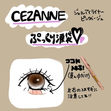 ジェルアイライナー/CEZANNE/ジェルアイライナーを使ったクチコミ（1枚目）