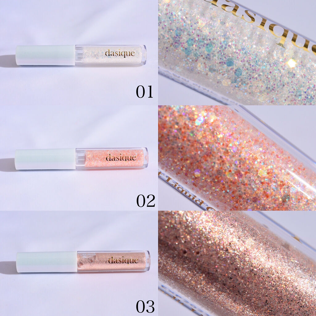 スターリット リキッドグリッター/dasique/メイクアップを使ったクチコミ（3枚目）