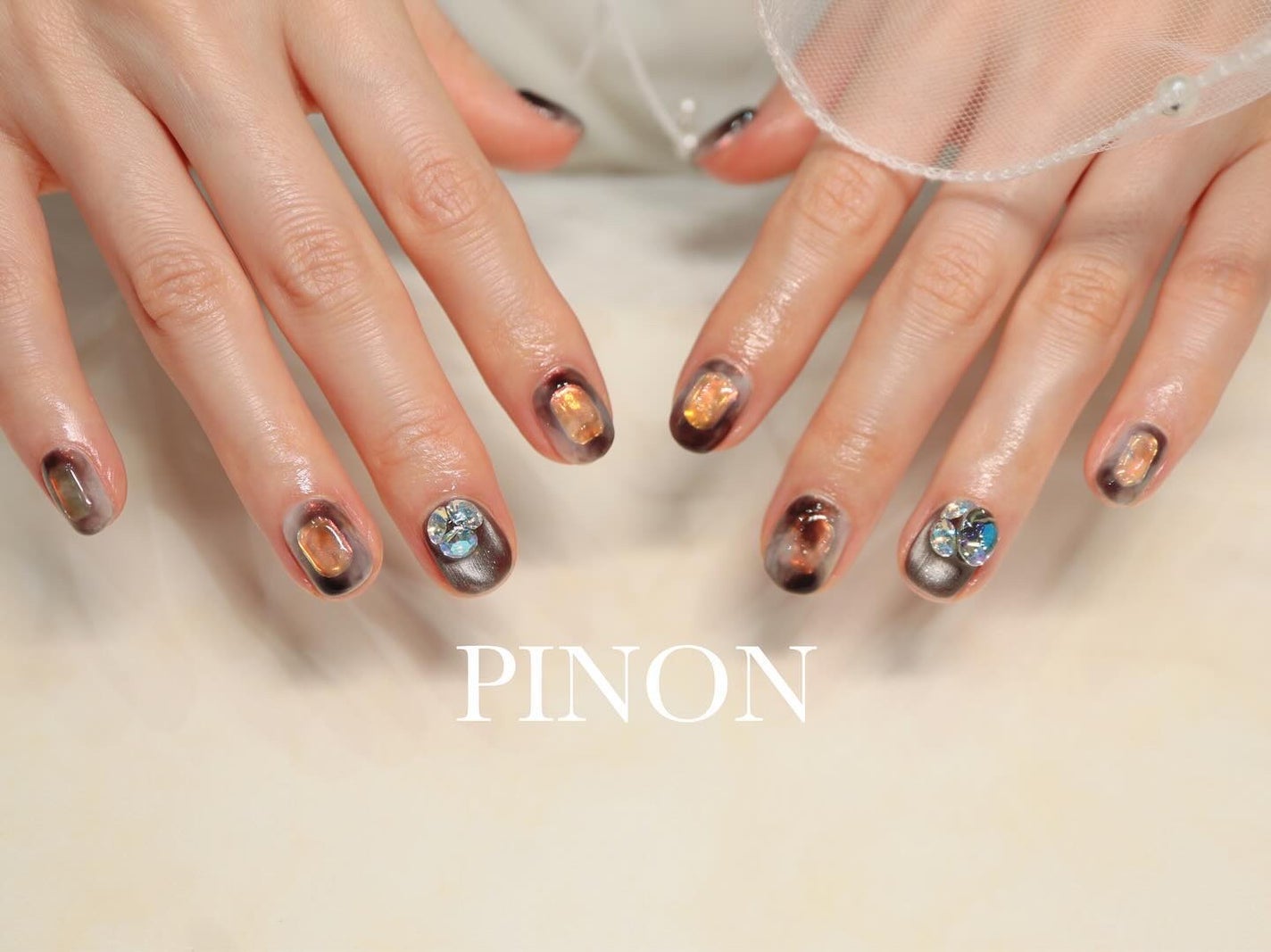 shino on LIPS 「nuance×icepatch🤍🖤🩶のオーダーでした☺︎角度が..」(1枚目)