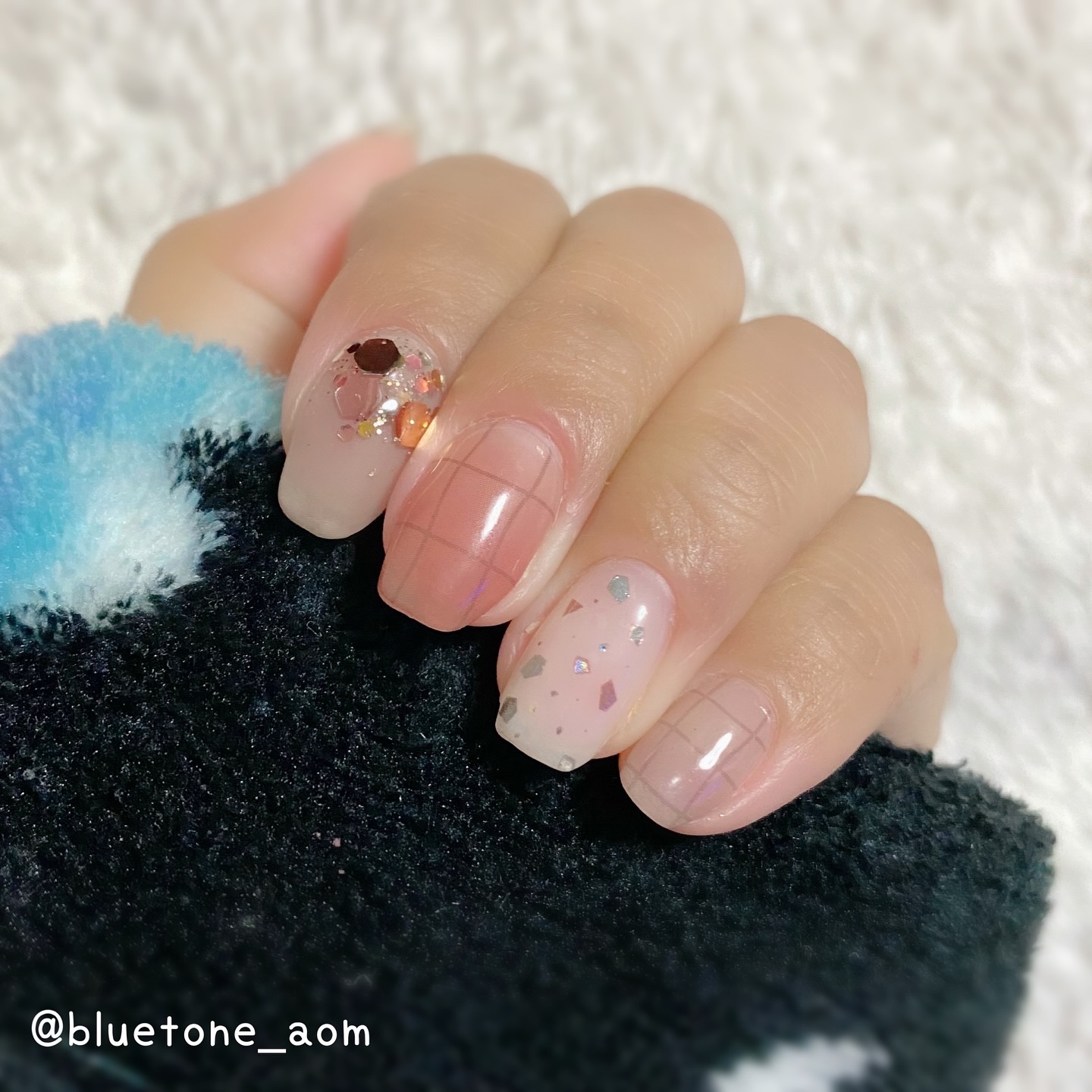 貼るジェルネイル/セリア/ネイルシールを使ったクチコミ（3枚目）