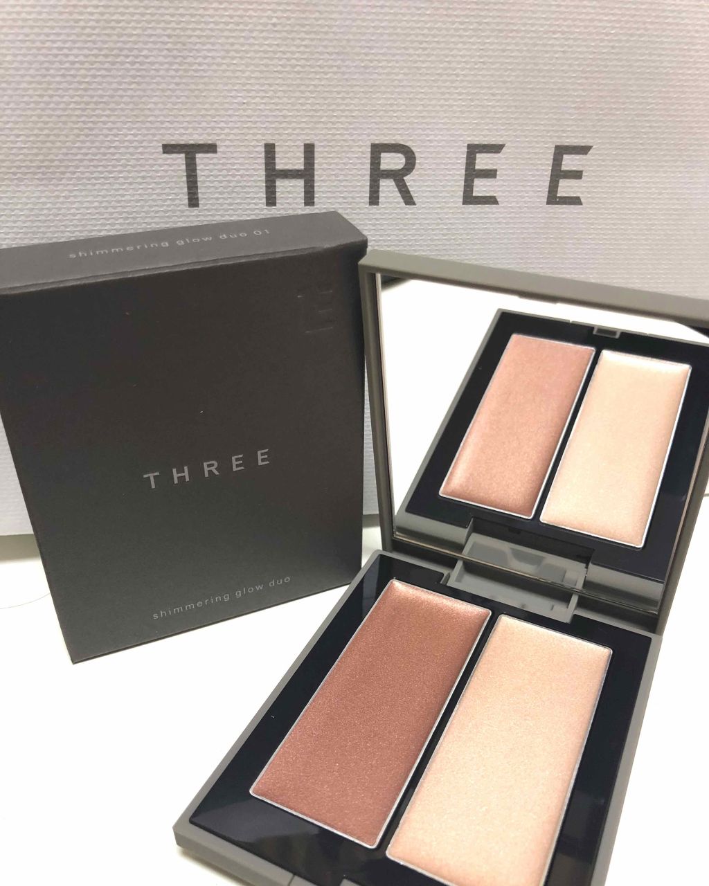 THREE シマリング グロー デュオ/THREE/クリームハイライトを使ったクチコミ（1枚目）