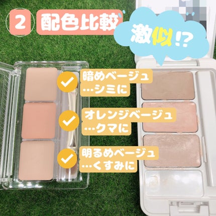 パレットコンシーラー ハイカバー/CEZANNE/パレットコンシーラーを使ったクチコミ(3枚目)