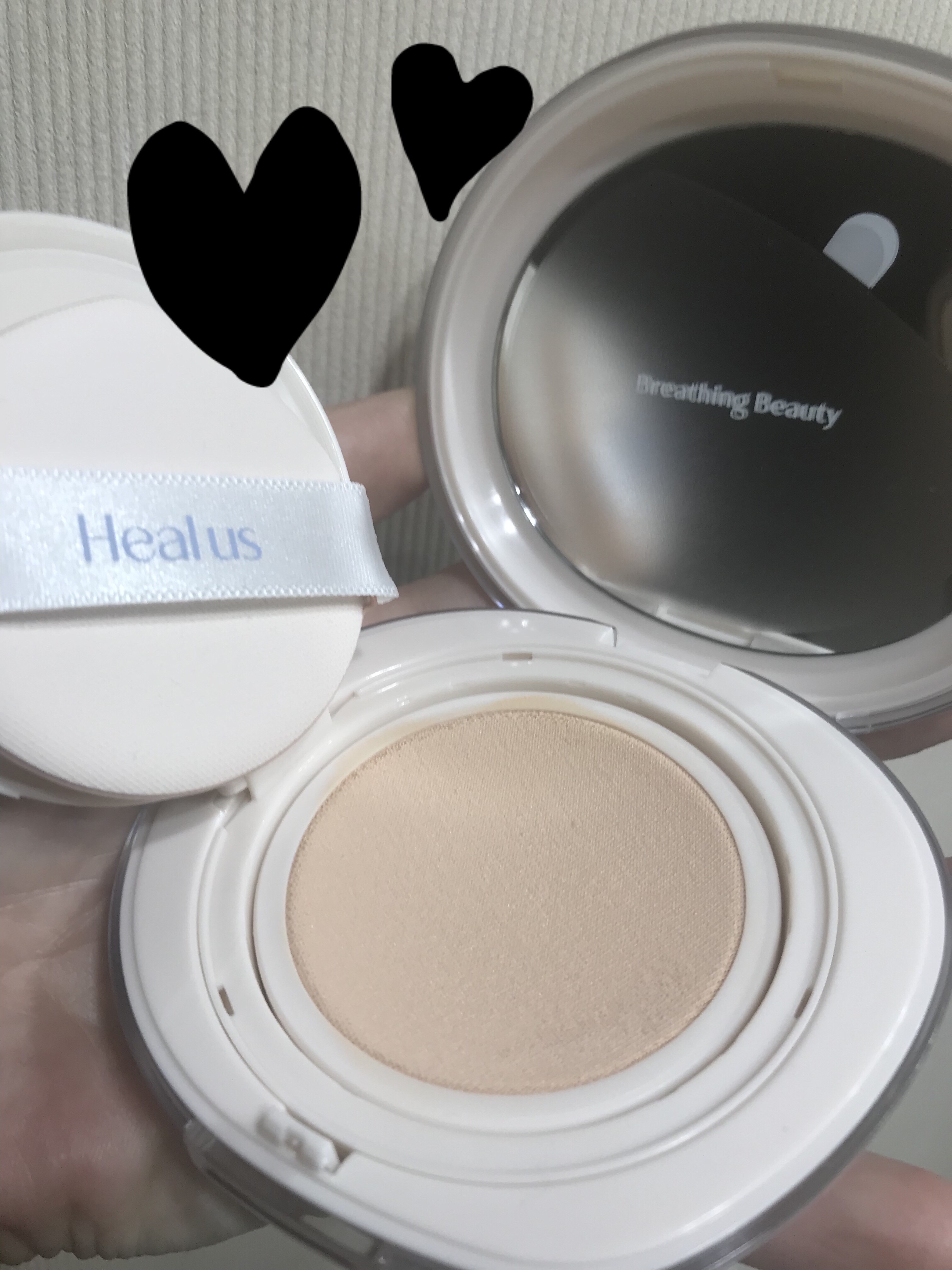 ブリージンググロークッション 23号/Healus/クッションファンデーションを使ったクチコミ（2枚目）