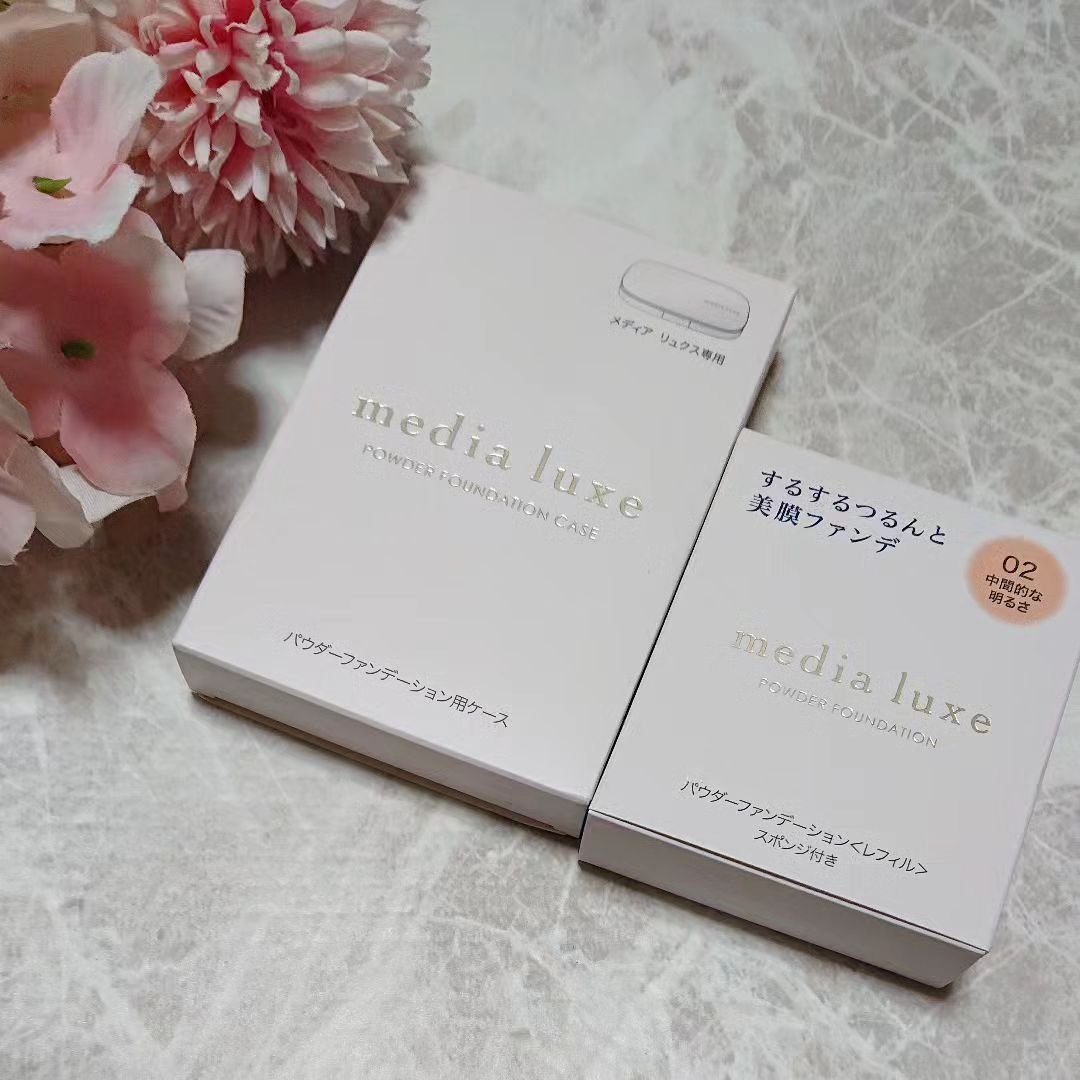 パウダーファンデーション/media luxe/パウダーファンデーションを使ったクチコミ（1枚目）