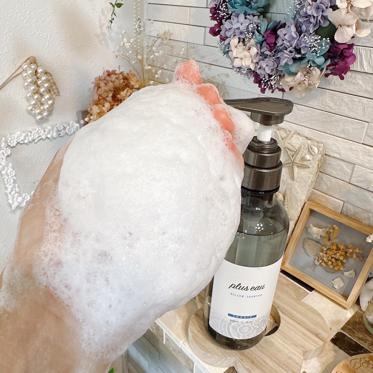 メロウシャンプー/メロウトリートメント/plus eau/市販シャンプーを使ったクチコミ（3枚目）