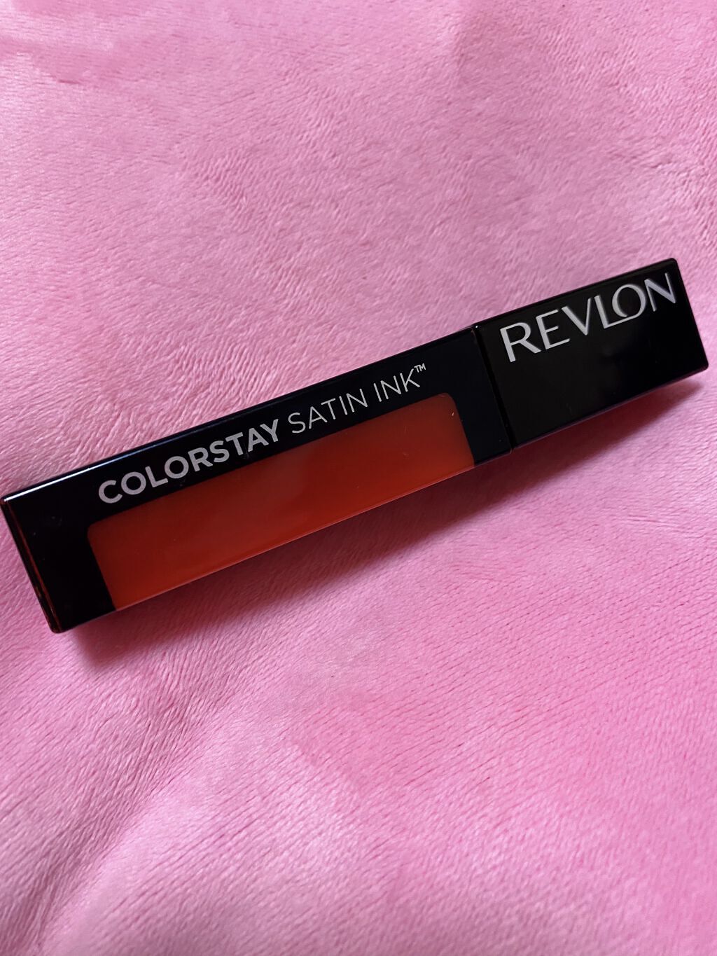 カラーステイ サテン インク 018 ファイアード アップ/REVLON/口紅を使ったクチコミ（1枚目）