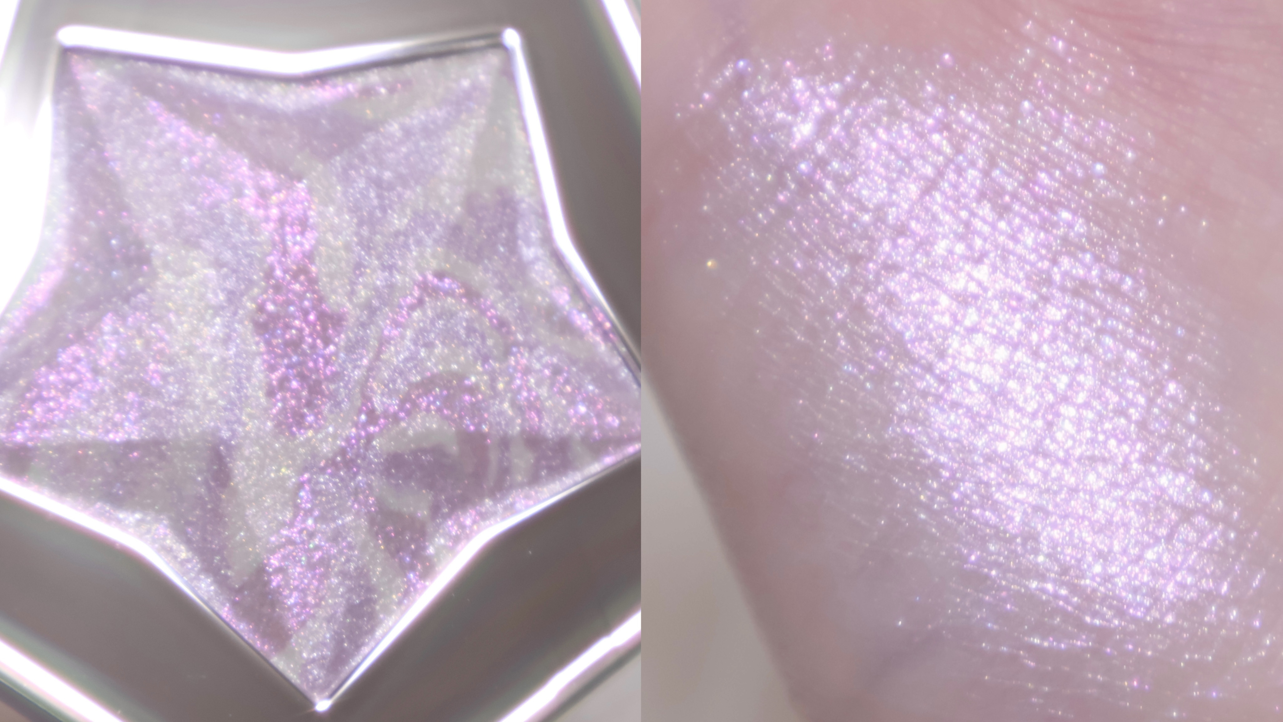 PERFECT DIARY スターダストダイヤモンドハイライトパウダーのクチコミ「パーフェクトダイアリーのハイライトやっば……青ラメ好きに推したいネビュラブルーは透明感たっぷり.....」（2枚目）