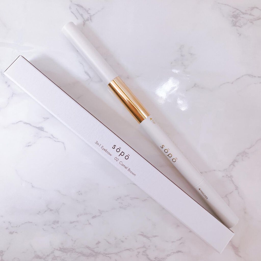 3 in 1 アイブロウ 01 アッシュブラウン/sopo/アイブロウペンシルを使ったクチコミ（1枚目）