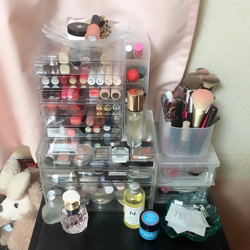 重なるアクリルケース2段引出・大/無印良品/その他化粧小物を使ったクチコミ(1枚目)